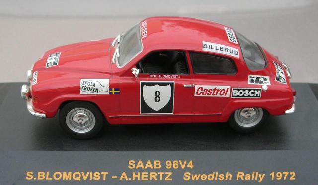 SAAB 96 V4 1972 Rallye de Suéde Blomqvist 43éme Fabrication Troféu